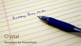  Presentation with retirement party invitation 65th birthday - Colorful presentation theme enhanced with birthday party to do list backdrop and a lemonade colored foreground