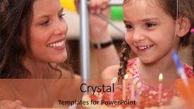  Presentation with birthday party - Beautiful slide set featuring birthday party backdrop and a red colored foreground