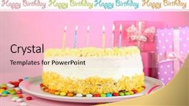 Presentation with happy birthday cake - Cool new presentation with birthday-postcard-happy-birthday-cake backdrop and a lemonade colored foreground