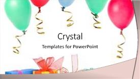  Presentation with birthday card - Amazing presentation design having birthday present - colorful gift boxes with colored backdrop and a white colored foreground