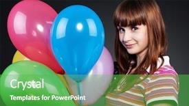  Presentation with african american teenager girl - PPT layouts featuring birthday smiley - portrait of teenager girl background and a  colored foreground