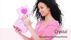 Presentation with woman praying over bible - Cool new theme with birthday smiley - young happy woman backdrop and a  colored foreground