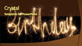  Presentation with sparkle - Presentation theme with birthday sparkler you can see background and a tawny brown colored foreground