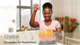  Presentation with gift ribbon - Presentation theme enhanced with birthday-valentine-s-day background and a lemonade colored foreground