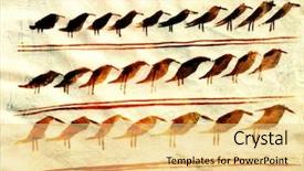  Presentation with ink - Presentation theme consisting of birts- ink sketch background and a yellow colored foreground