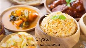  Presentation with rice - Cool new slide set with biryani rice or briyani rice backdrop and a gold colored foreground