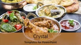  Presentation with indian traditional - Amazing presentation theme having biryani with mango chutney backdrop and a gold colored foreground