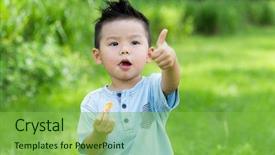  Presentation with snack - Audience pleasing PPT layouts consisting of biscuit activation - little boy having his snack backdrop and a  colored foreground