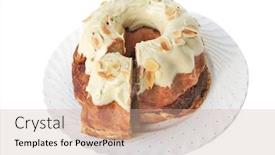  Presentation with biscuit - Theme featuring biscuit pie on dish over white background background and a soft green colored foreground