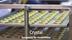  Presentation with biscuit - Audience pleasing slide set consisting of biscuit production in a bakery backdrop and a  colored foreground