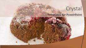  Presentation with biscuit - Amazing PPT theme having biscuit with blueberry backdrop and a lemonade colored foreground