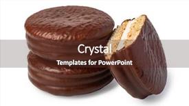  Presentation with chocolate biscuits - Beautiful presentation theme featuring biscuites - choco pie chocolate biscuits isolated backdrop and a tawny brown colored foreground