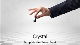  Presentation with step - Amazing slide deck having bishop - big elegant hand taking his backdrop and a white colored foreground