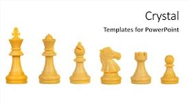  Presentation with chess - Colorful theme enhanced with bishop - chess figures isolated backdrop and a white colored foreground