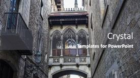  Presentation with bridge - Beautiful slide set featuring bishop-s-bridge-or-pont backdrop and a dark gray colored foreground