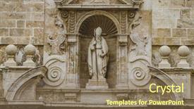  Presentation with architecture city - Presentation with bishop tipical architecture of the spanish city of valencia background and a violet colored foreground