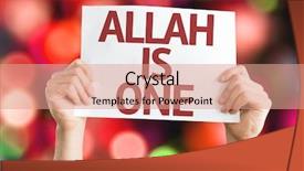  Presentation with lights - Beautiful PPT theme featuring bismillah - allah is one card backdrop and a coral colored foreground