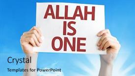  Presentation with annual day invitation card - Slides with bismillah - allah is one card background and a arctic colored foreground