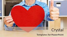  Presentation with smart watch red heart - Beautiful PPT theme featuring bisness - man with bis red heart backdrop and a lemonade colored foreground