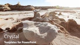  Presentation with wilderness - Cool new presentation design with bisti-badlands-de-na-zin backdrop and a violet colored foreground