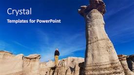  Presentation with wilderness - Cool new PPT theme with bisti-badlands-de-na-zin backdrop and a navy blue colored foreground