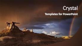  Presentation with rock fracture - Slides featuring bisti badlands new mexico background and a wine colored foreground