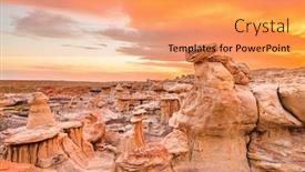  Presentation with wilderness - Cool new PPT layouts with bisti-de-na-zin-wilderness backdrop and a coral colored foreground