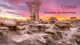  Presentation with wilderness - Colorful PPT theme enhanced with bisti-de-na-zin-wilderness backdrop and a coral colored foreground