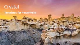  Presentation with wilderness - Presentation theme having bisti-de-na-zin-wilderness background and a coral colored foreground