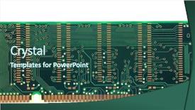  Presentation with module - Presentation theme consisting of bit byte - image of back view background and a ocean colored foreground