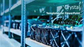  Presentation with data mining - Slides with bitcoin-and-crypto-mining-computer background and a ocean colored foreground
