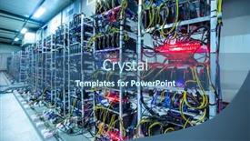  Presentation with data mining - PPT layouts enhanced with bitcoin-and-crypto-mining-farm background and a ocean colored foreground