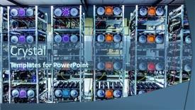  Presentation with data mining - Audience pleasing slide deck consisting of bitcoin-and-crypto-mining-farm backdrop and a ocean colored foreground