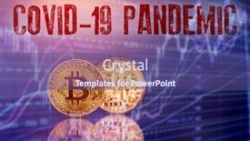  Presentation with investing - Presentation theme having bitcoin-and-cryptocurrency-investing-concept background and a violet colored foreground