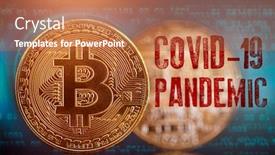  Presentation with investing - Audience pleasing PPT theme consisting of bitcoin-and-cryptocurrency-investing-concept backdrop and a coral colored foreground