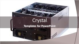  Presentation with mining - Colorful PPT theme enhanced with bitcoin-and-cryptocurrency-miner backdrop and a tawny brown colored foreground