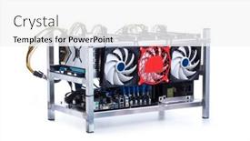  Presentation with mining - Beautiful slides featuring bitcoin-and-cryptocurrency-miner backdrop and a white colored foreground