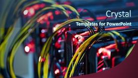  Presentation with mining - Presentation design consisting of bitcoin-and-cryptocurrency-miner background and a ocean colored foreground