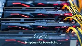  Presentation with mining - Slide set with bitcoin-and-cryptocurrency-miner background and a ocean colored foreground