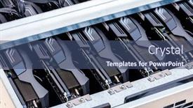  Presentation with mining - Beautiful slides featuring bitcoin-and-cryptocurrency-miner backdrop and a ocean colored foreground