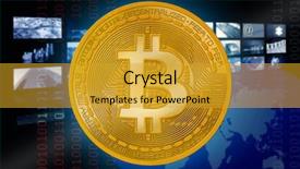  Presentation with un logo - Amazing PPT layouts having bitcoin btc coin with logo backdrop and a  colored foreground