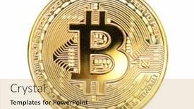  Presentation with money bitcoin - Beautiful PPT layouts featuring bitcoin-coin-crypto-money-isolated backdrop and a yellow colored foreground