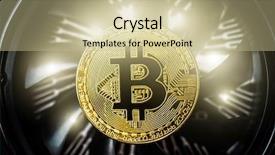  Presentation with ventilator - Colorful PPT layouts enhanced with bitcoin coin on spinning blades backdrop and a mint green colored foreground