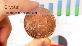  Presentation with cryptocurrency - Slide deck consisting of bitcoin-cryptocurrency-symbol-in-hand background and a lemonade colored foreground
