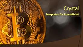  Presentation with abstract gold - Slide set having coin with defocused abstract background background and a tawny brown colored foreground