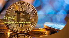  Presentation with abstract gold - Audience pleasing presentation design consisting of coin with defocused abstract background backdrop and a tawny brown colored foreground