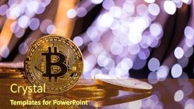  Presentation with abstract gold - Amazing slides having bitcoin-gold-coin-with-defocused backdrop and a tawny brown colored foreground