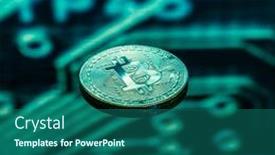  Presentation with gold silver - Audience pleasing slide set consisting of bitcoin-gold-silver-and-copper backdrop and a ocean colored foreground