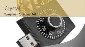  Presentation with connector - Theme enhanced with bitcoin-in-a-purse background and a yellow colored foreground