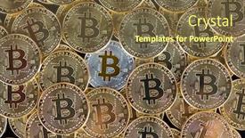  Presentation with cryptocurrency - Colorful presentation theme enhanced with bitcoin-is-a-cryptocurrency backdrop and a tawny brown colored foreground